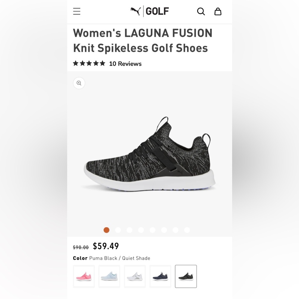 PUMA Laguna Fusion Knit Spikeless Golf Shoes